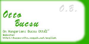 otto bucsu business card